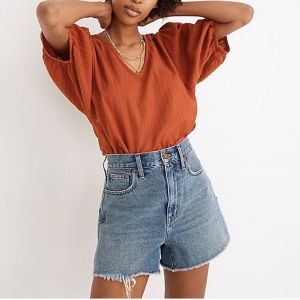 Madewell “the momjean” shorts in burdette wash, 27